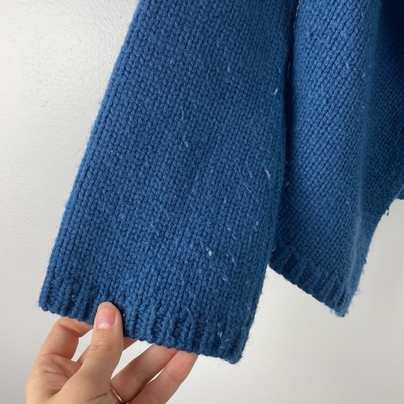 Promod Blue Open Front Cardigan Knit Acrylic/Wool Blend Medium - Picture 6 of 7